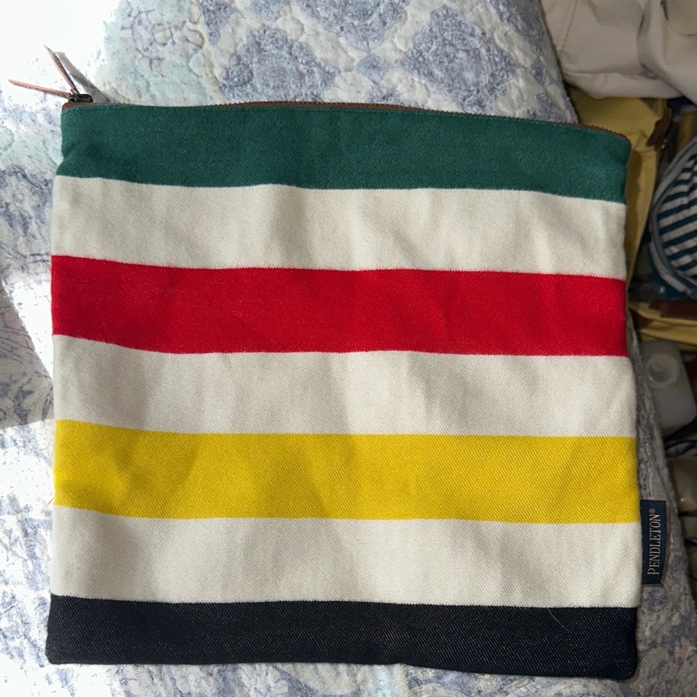 Pendleton Hudson Bay Multicolor Striped Zippered & Lined Pouch